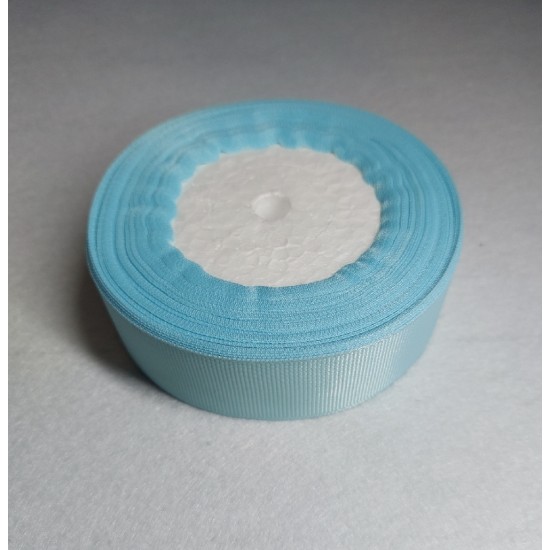 Лента репсовая однотонная 2,5 см цв. голубой 11, цена за 3 м